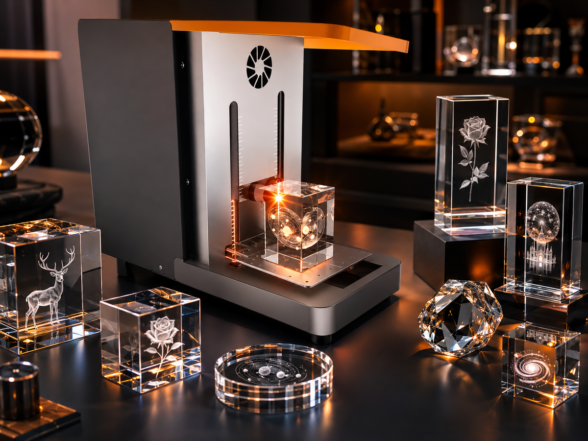 XT LASER crystal inner engraving workflow